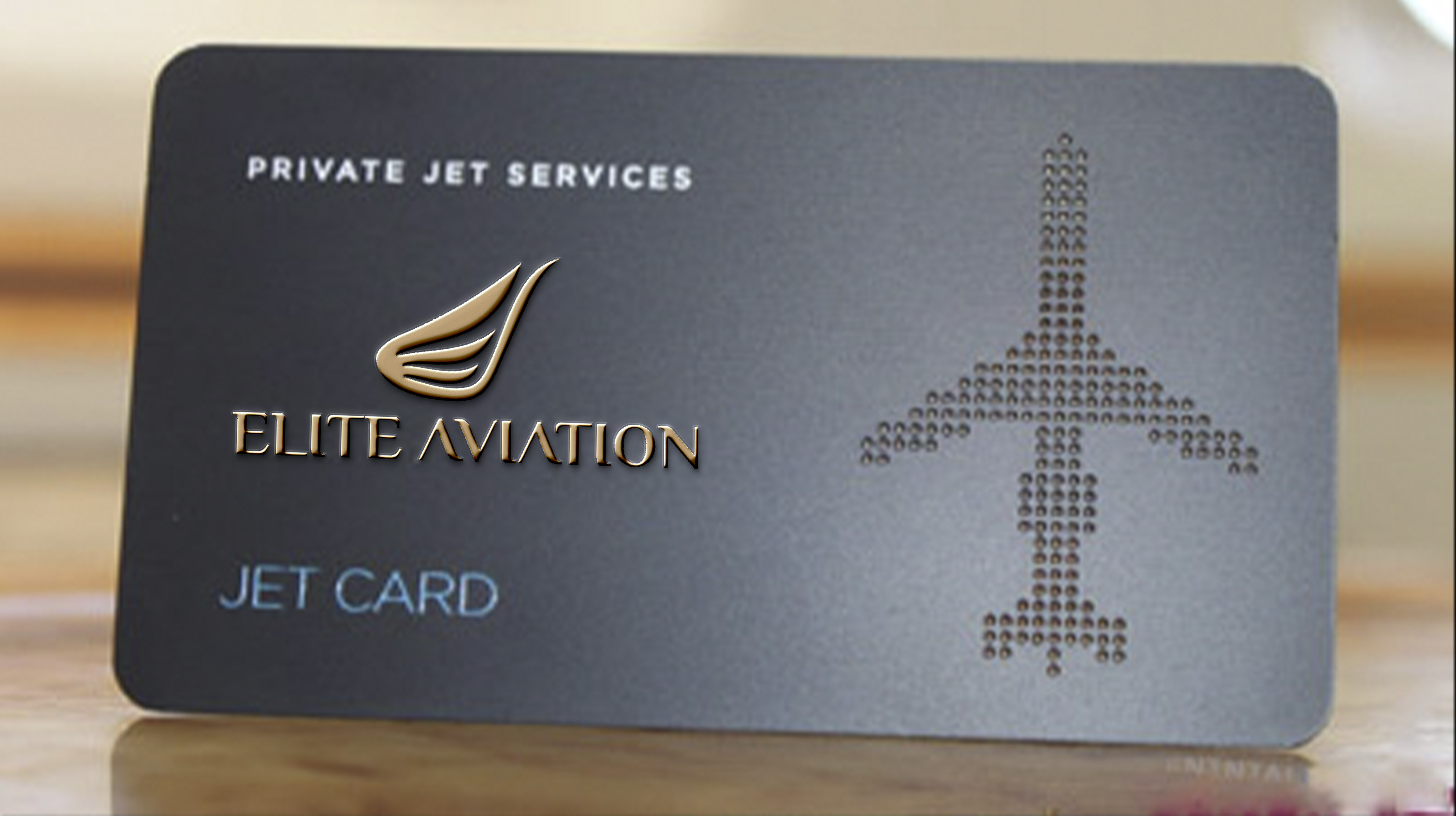 A black jet card.